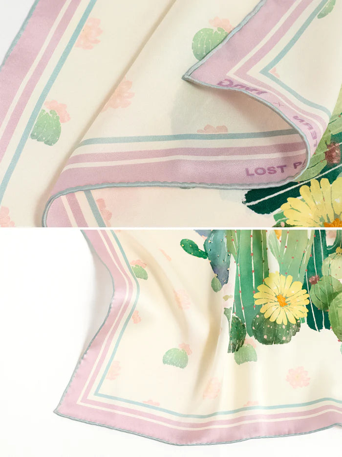 NYBG x LOST PATTERN | Oasis Charms Pink Silk Square Scarf – NYBG SHOP