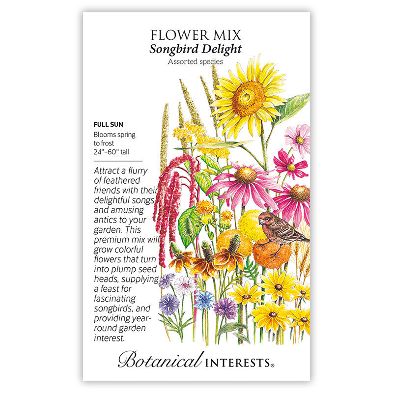 botanical interests flower seeds Songbird Delight Flower Mix Seeds