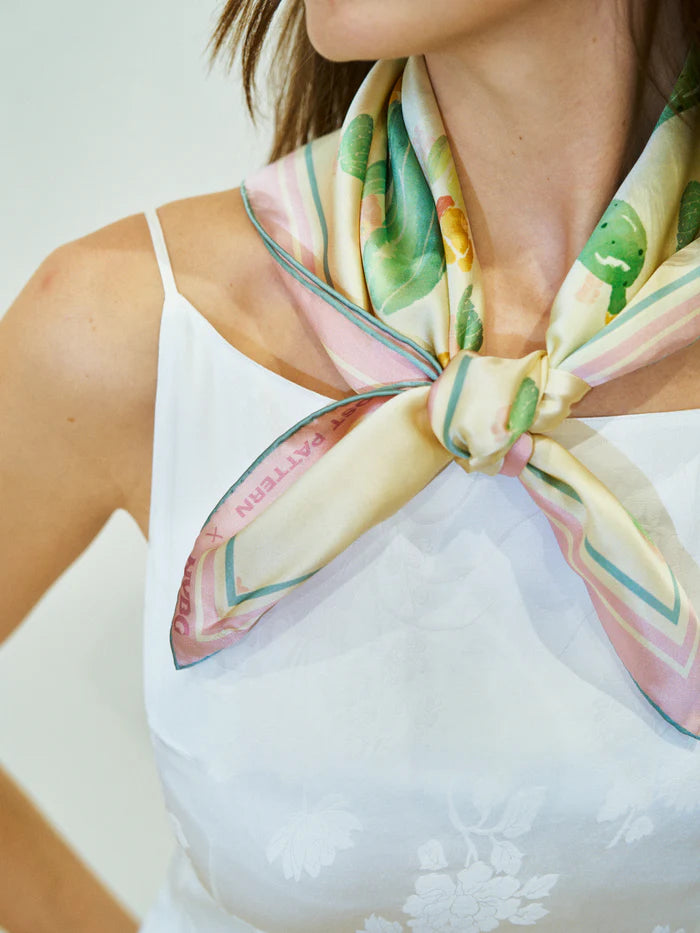 NYBG x LOST PATTERN | Oasis Charms Pink Silk Square Scarf – NYBG SHOP