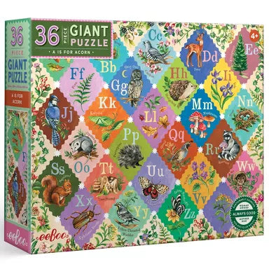 A is for Acorn 36 Piece Giant Alphabet Puzzle – NYBG SHOP
