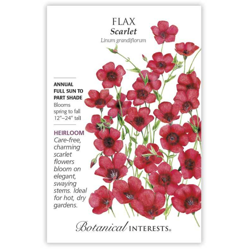Botanical Interests - Flax Scarlet Seeds