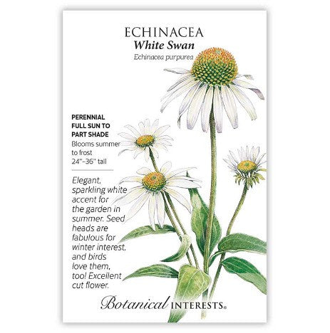 Botanical Interests - White Swan Echinacea