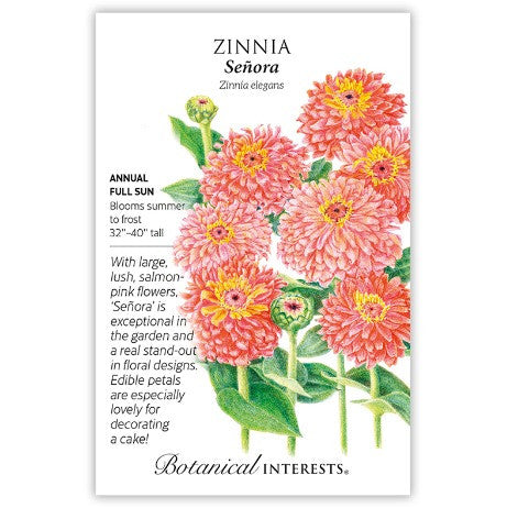 Botanical Interests - Zinnia Senora