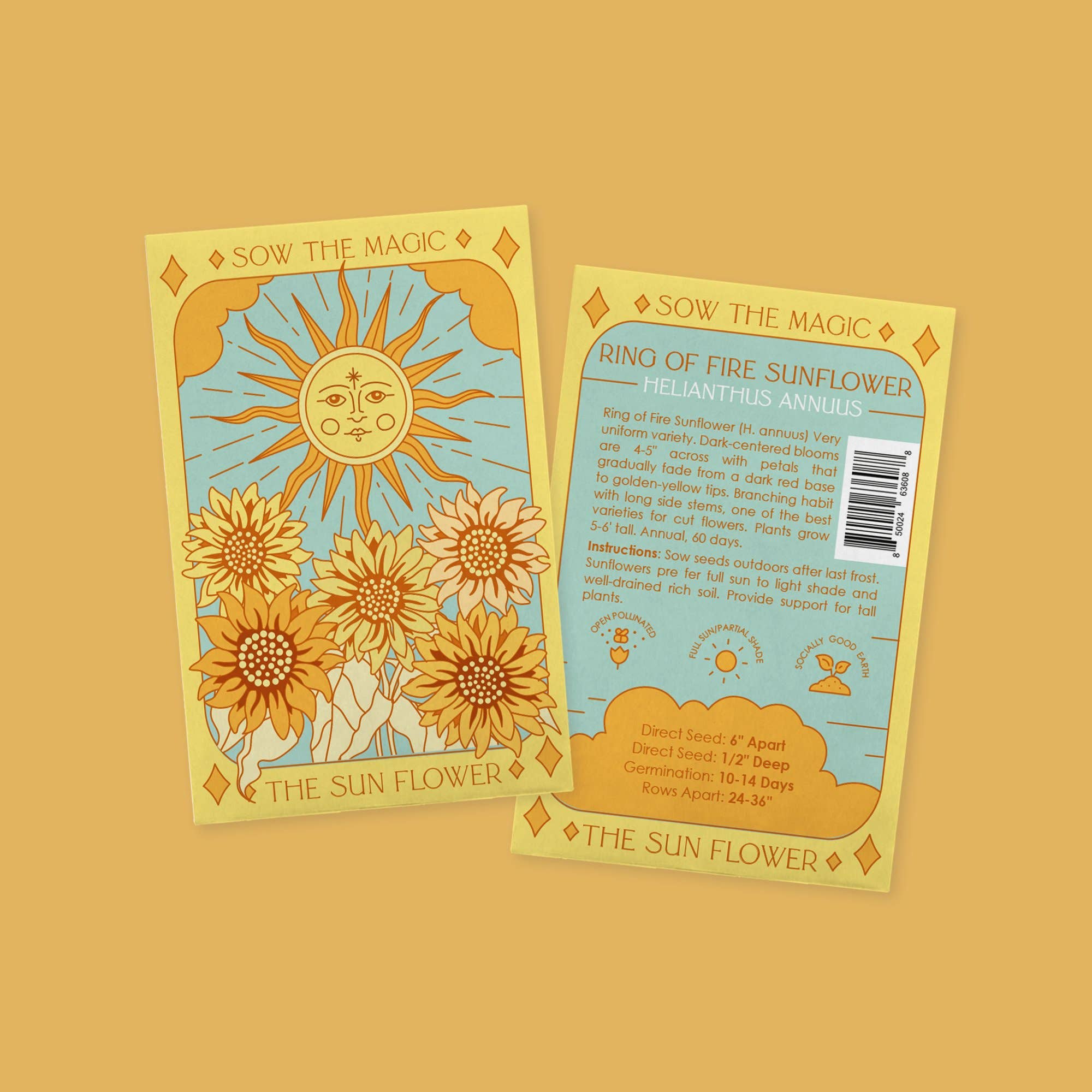 The Sunflower (Ring of Fire) Tarot Garden and Gift Seed Packet - Thumbnail 4