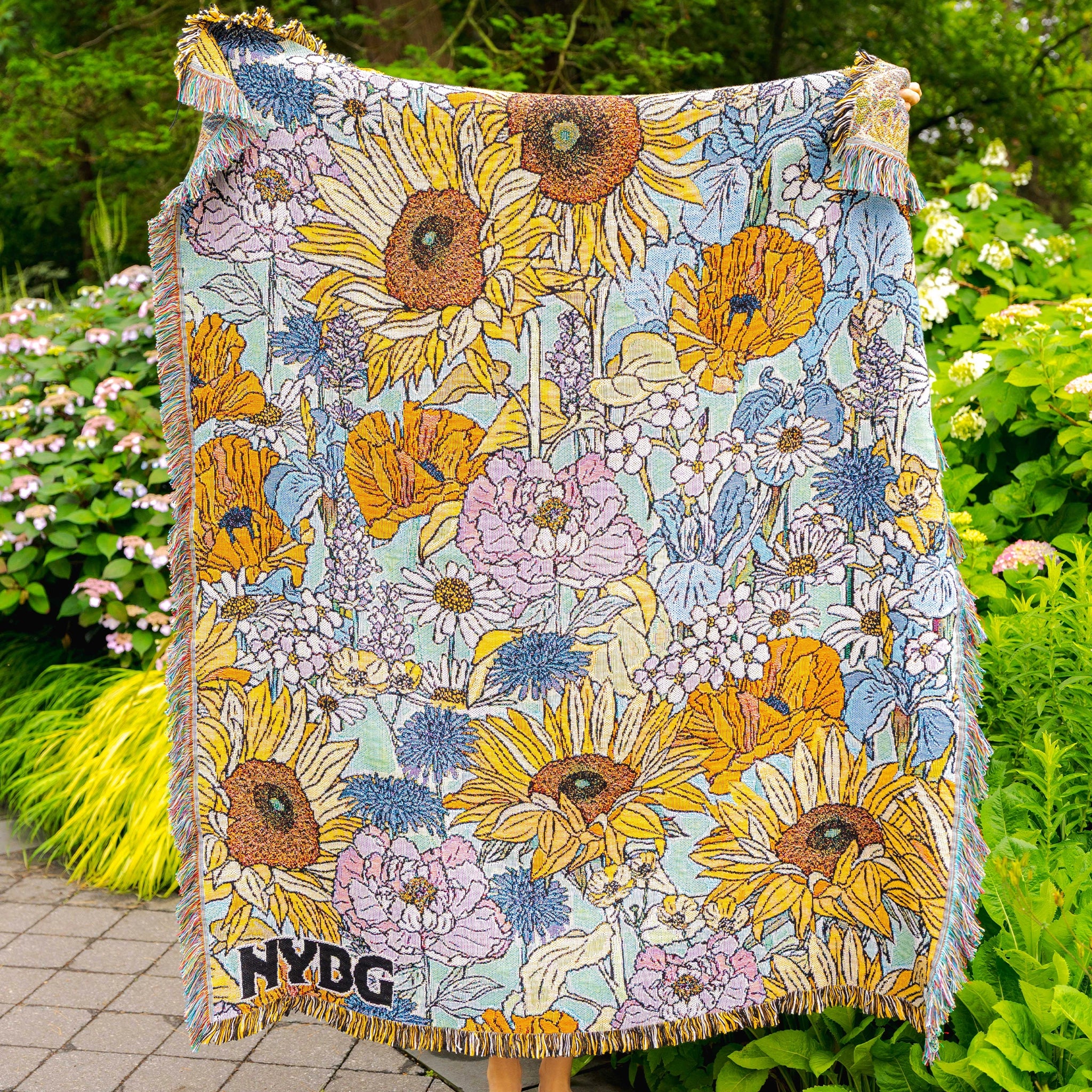 NYBG Woven Floral Blanket - Thumbnail 2