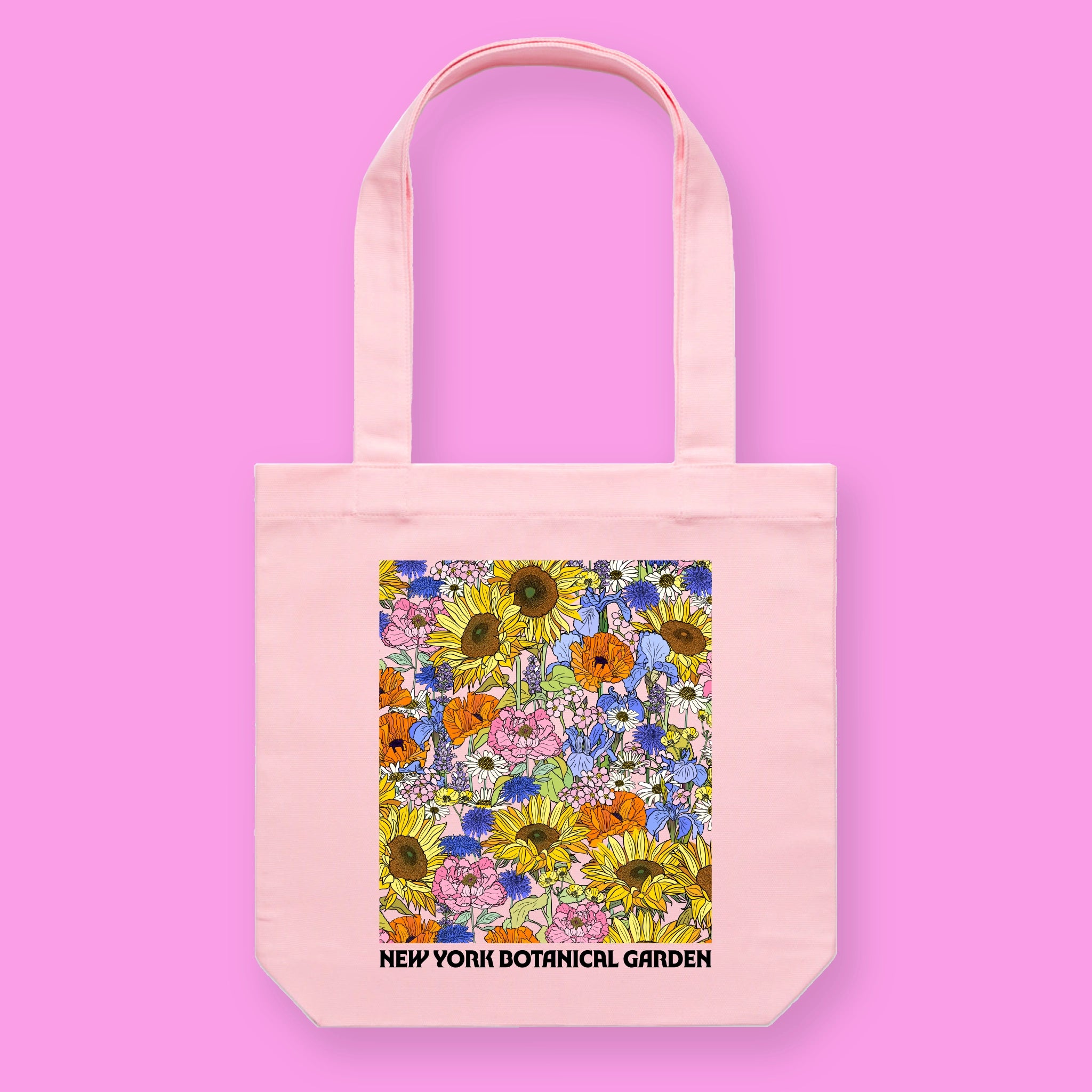 NYBG Pink Floral Tote - Thumbnail 2
