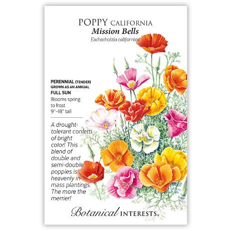 Botanical Interests - Mission Bells California Poppy