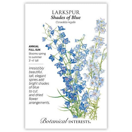 
                  
                    Botanical Interests - Shades of Blue Larkspur
                  
                