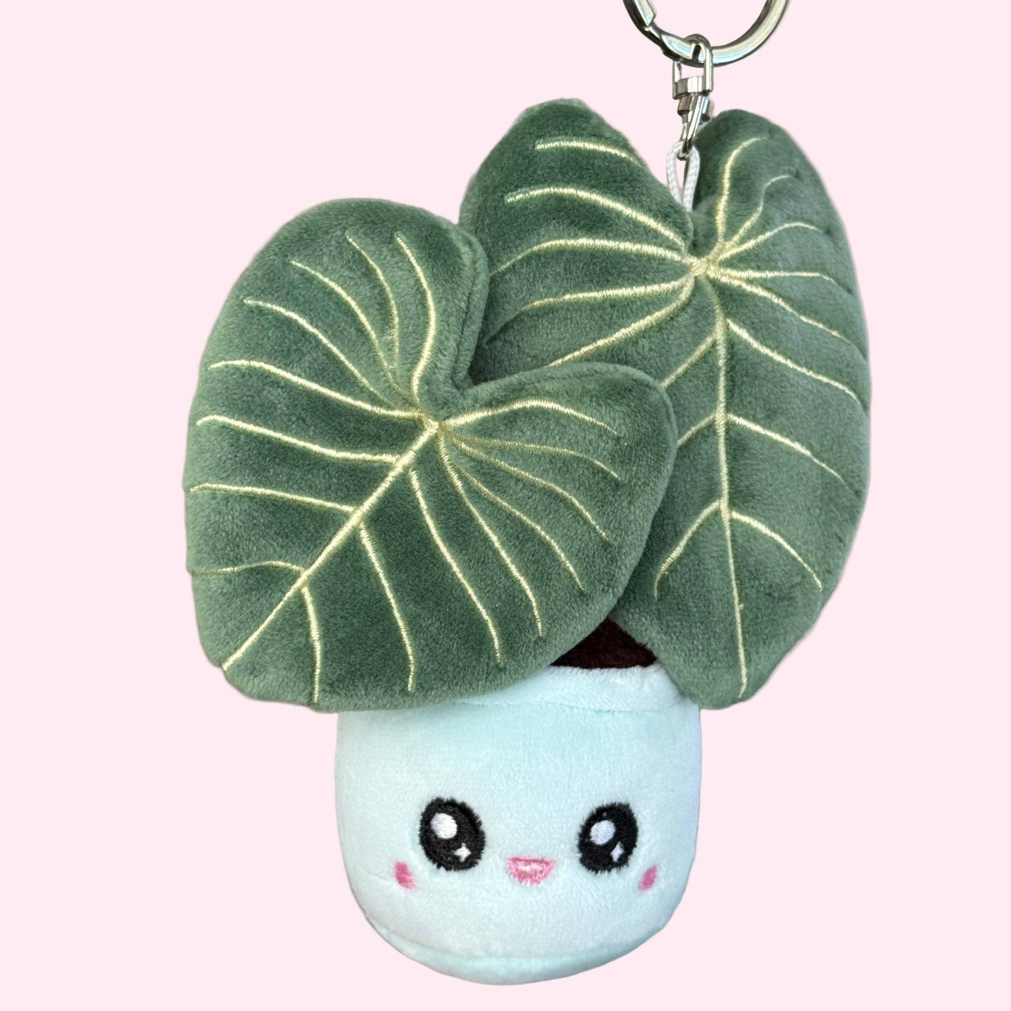 dollhouse philodendron Philodendron Gloriosum Plush Keychain – 5″ Rare Houseplant Bag Charm